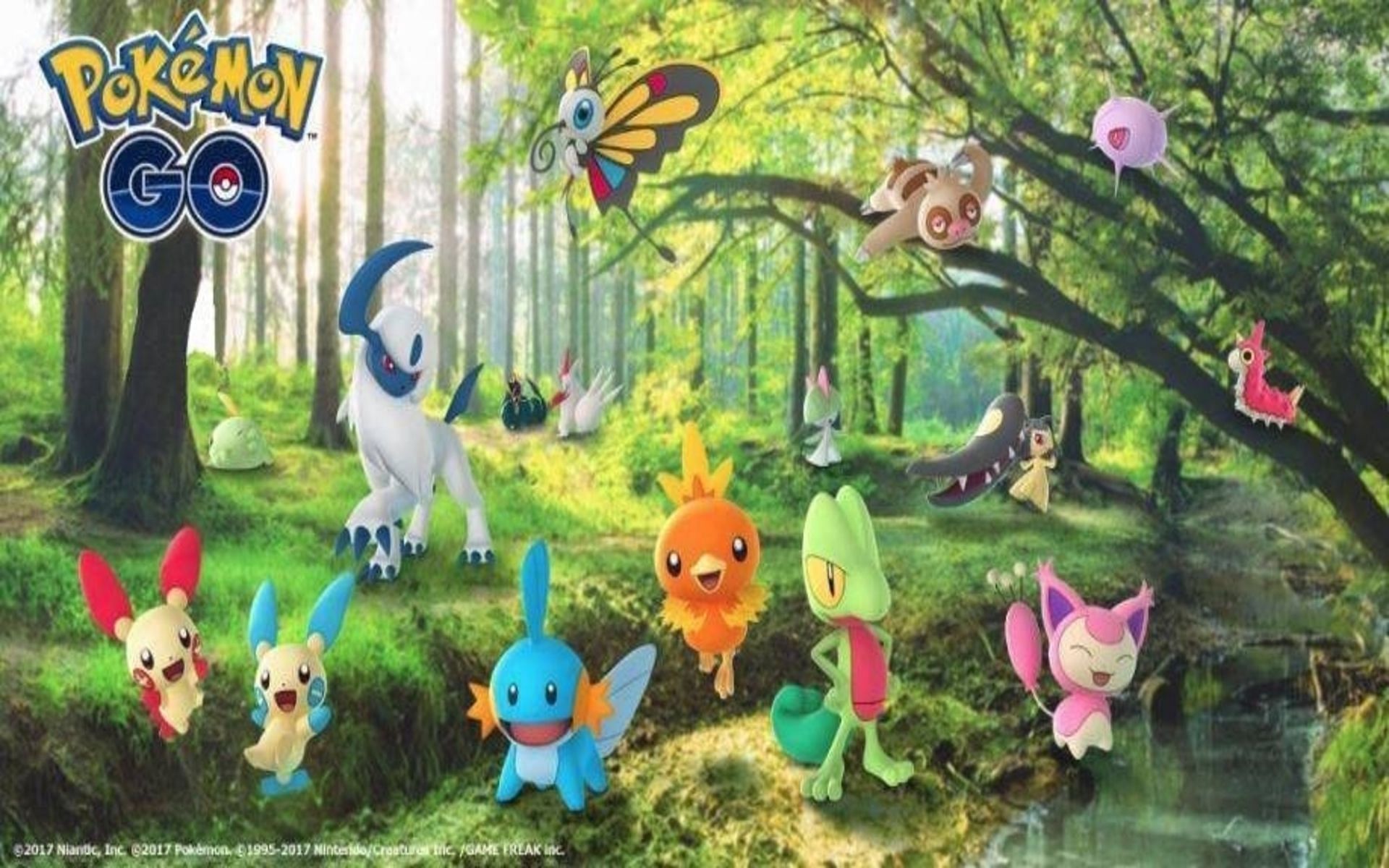 The Hoenn starters can be found in Pokemon GO as well (Image via Niantic)