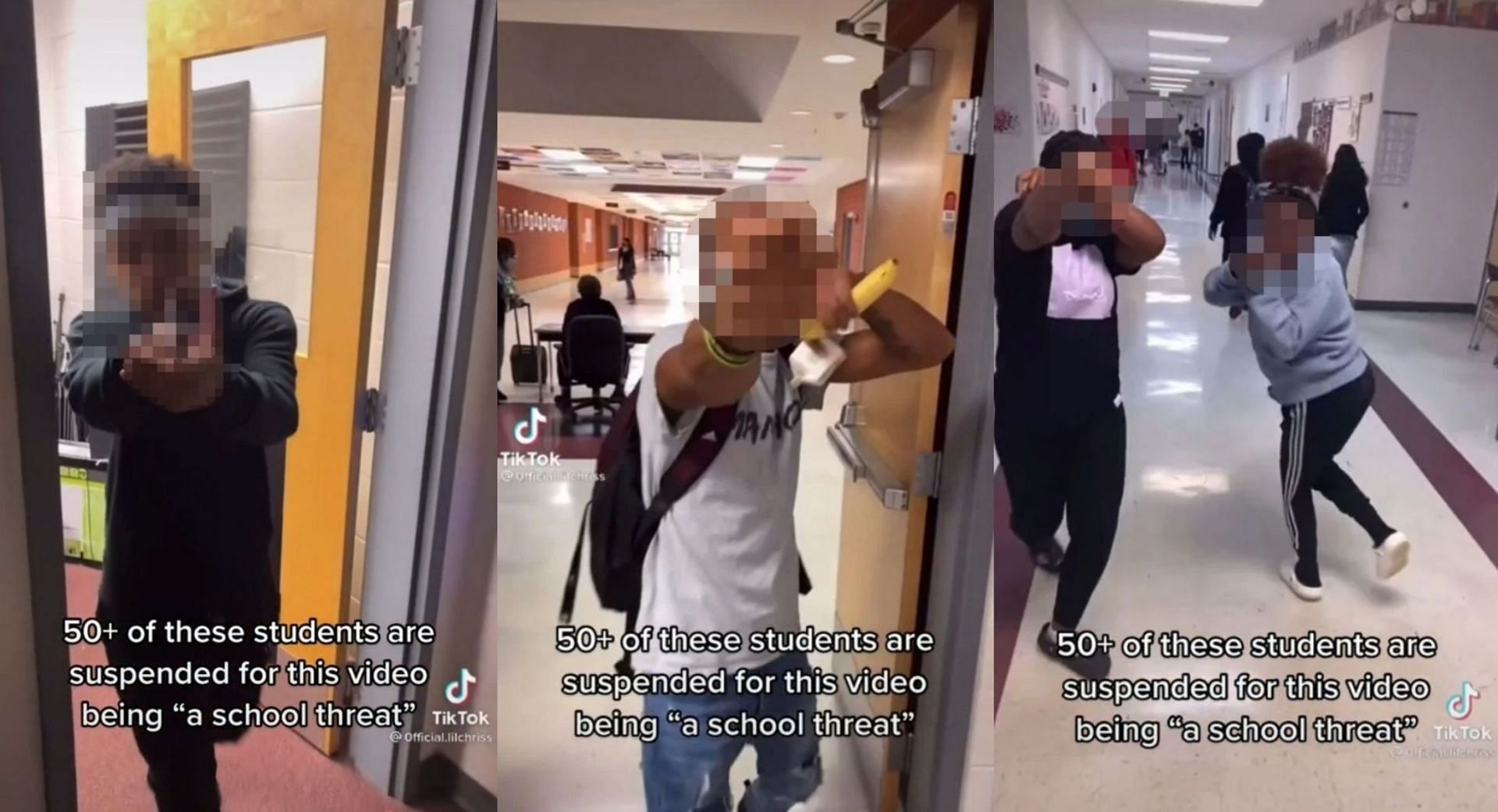 The West Creek High School students participating in the TikTok challenge (Image via Skylar_Dior2/ TikTok)