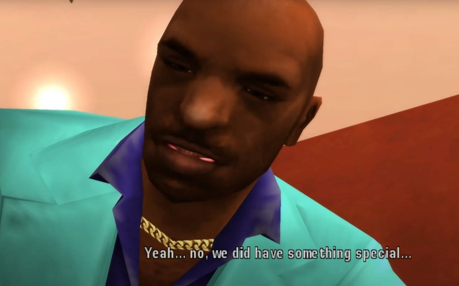 A touching moment in GTA Vice City Stories&#039; plot (Image via Rockstar Games)