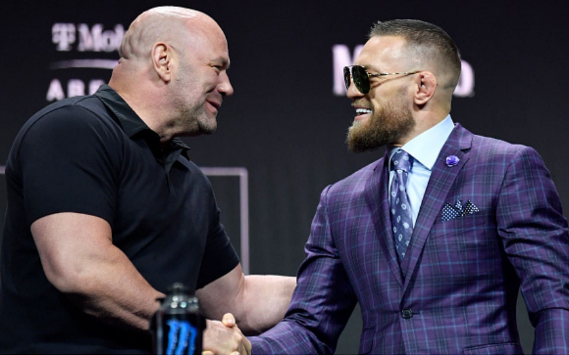 UFC president Dana White (left); Conor McGregor (right)