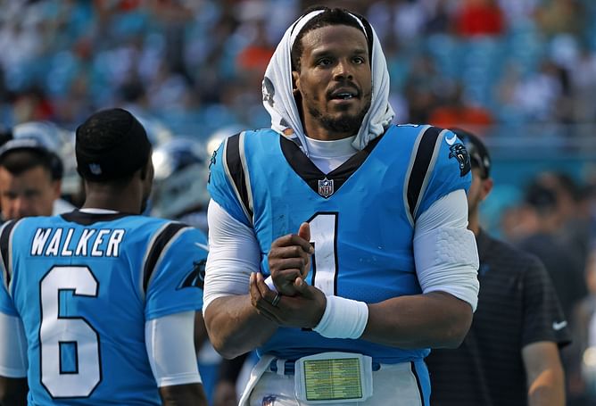 Why was Cam Newton benched against Dolphins?