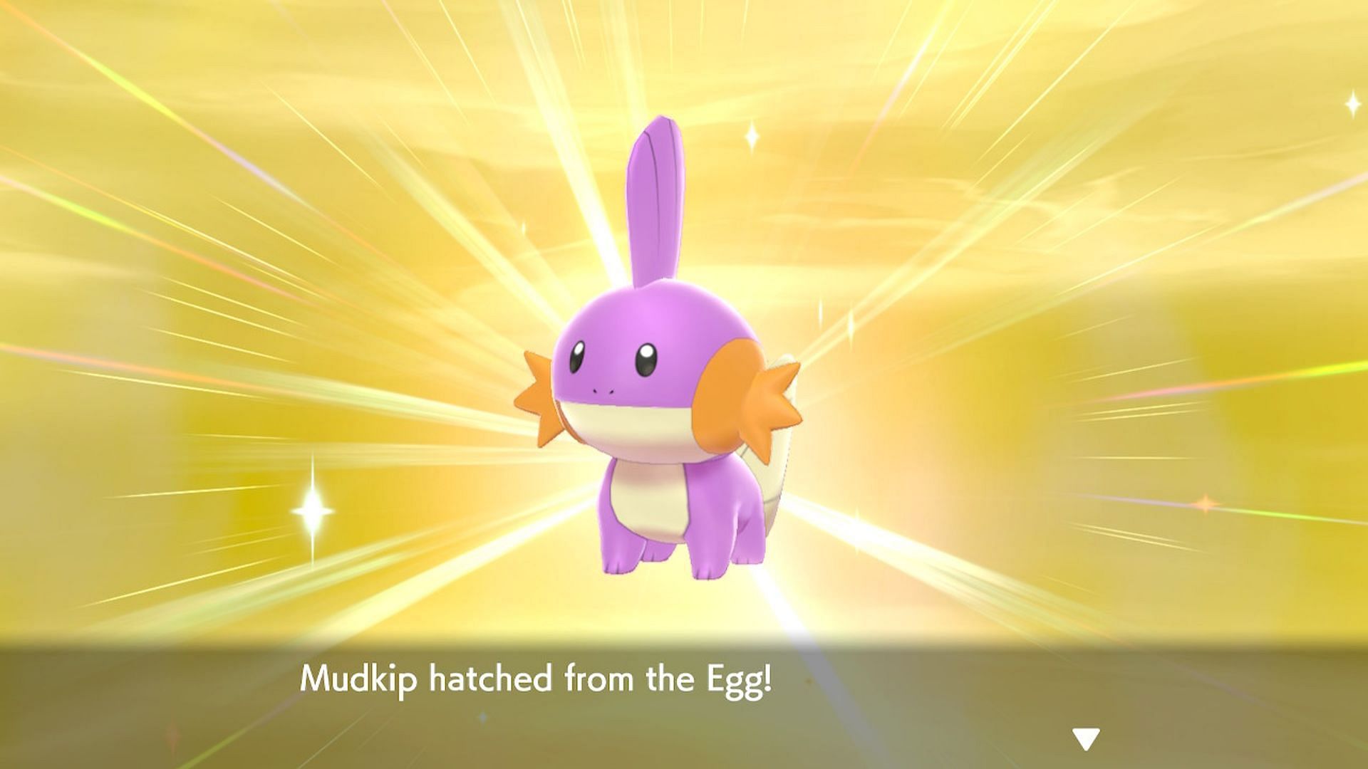 Shiny Mudkip as it appears in Pokemon Sword and Shield. (Image via Game Freak)