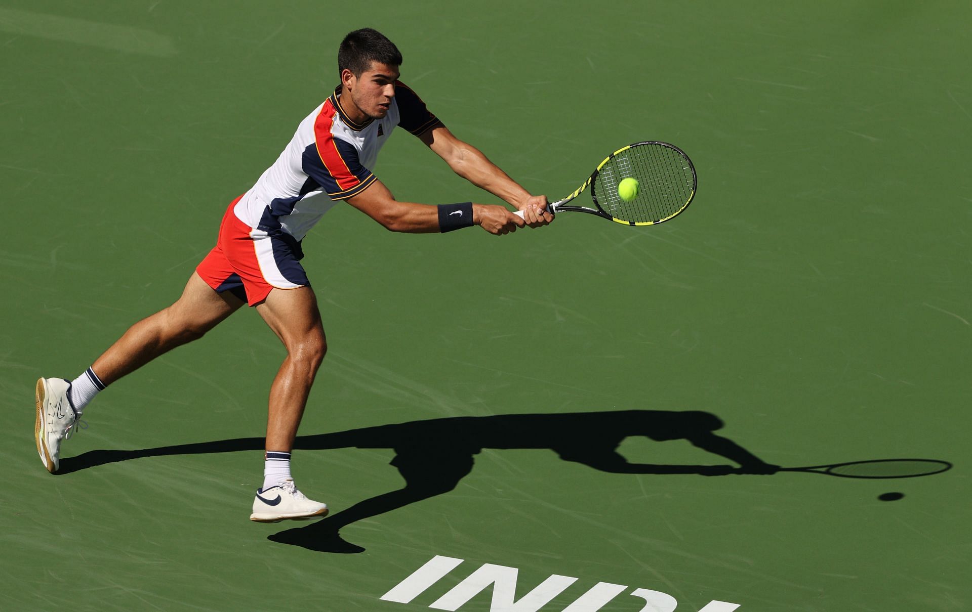 Carlos Alcaraz at the 2021 BNP Paribas Open.