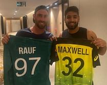 T20 World Cup 2021: “You are a superstar” - Glenn Maxwell exchanges jersey with Haris Rauf, praises Pakistan speedster