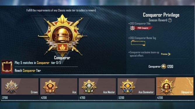 5 best tips to reach Conqueror tier in Battlegrounds Mobile India (BGMI) in less time