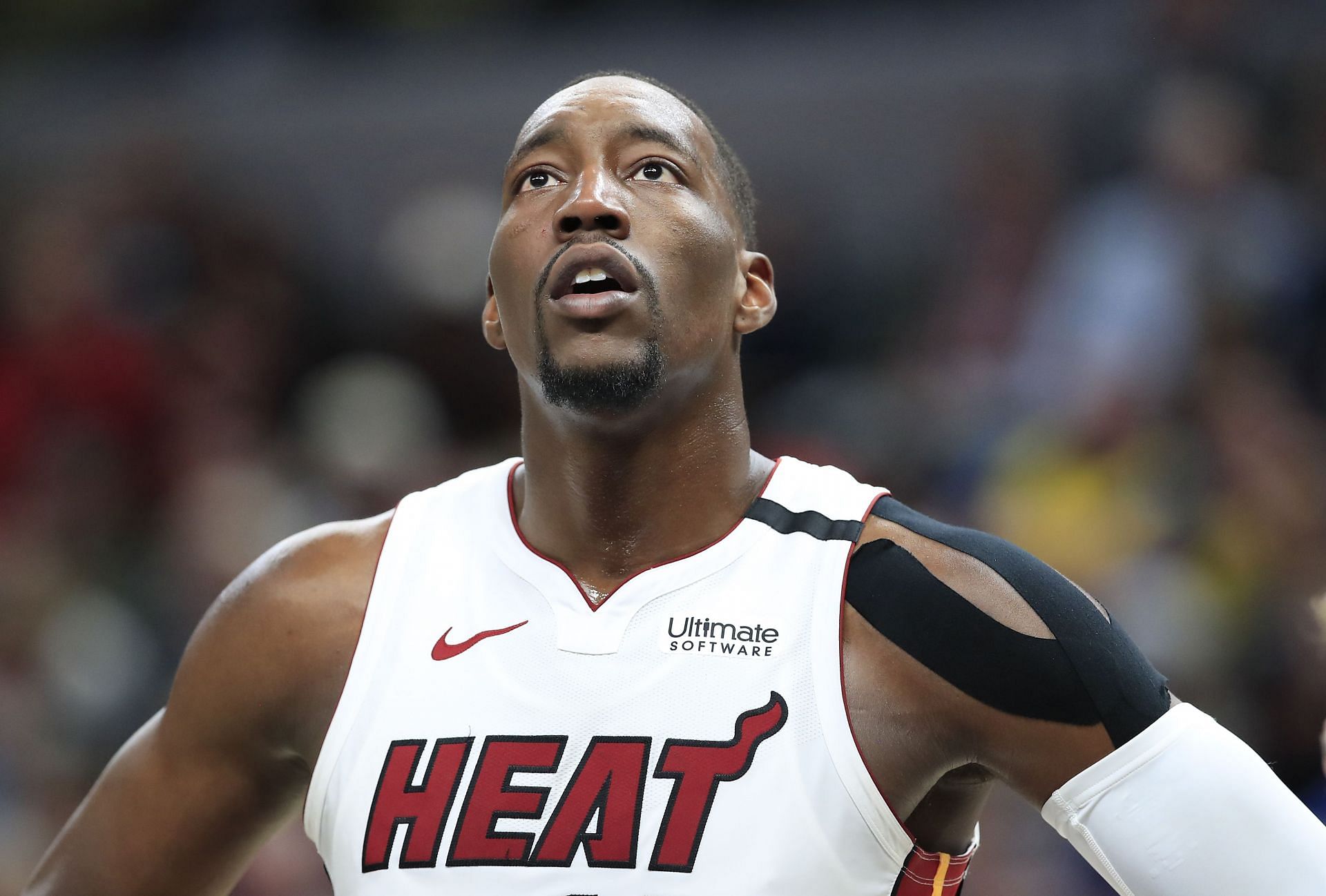 Bam Adebayo of the Miami Heat has been struggling with a knock