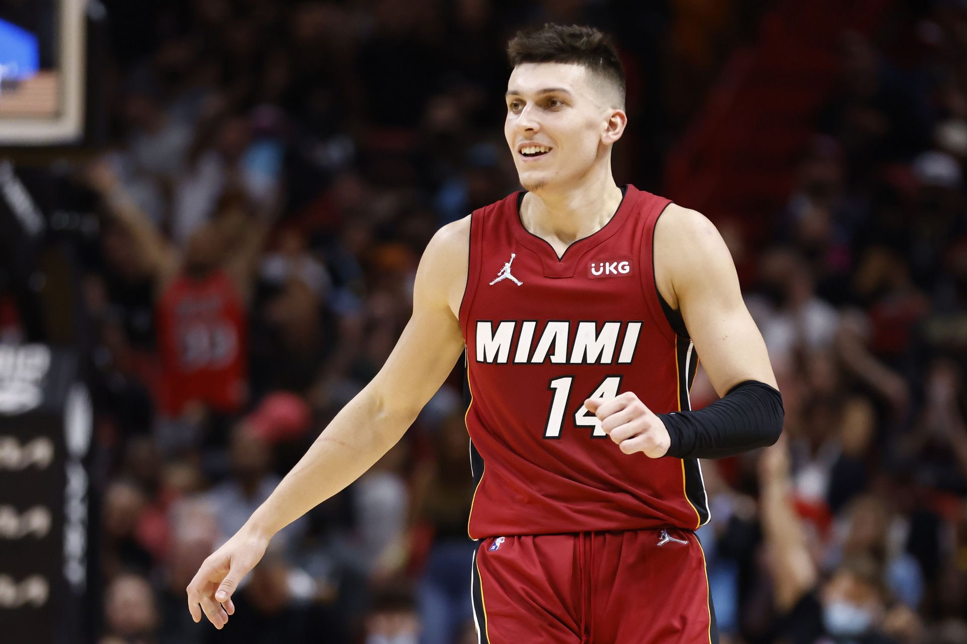 Tyler Herro #14 of the Miami Heat