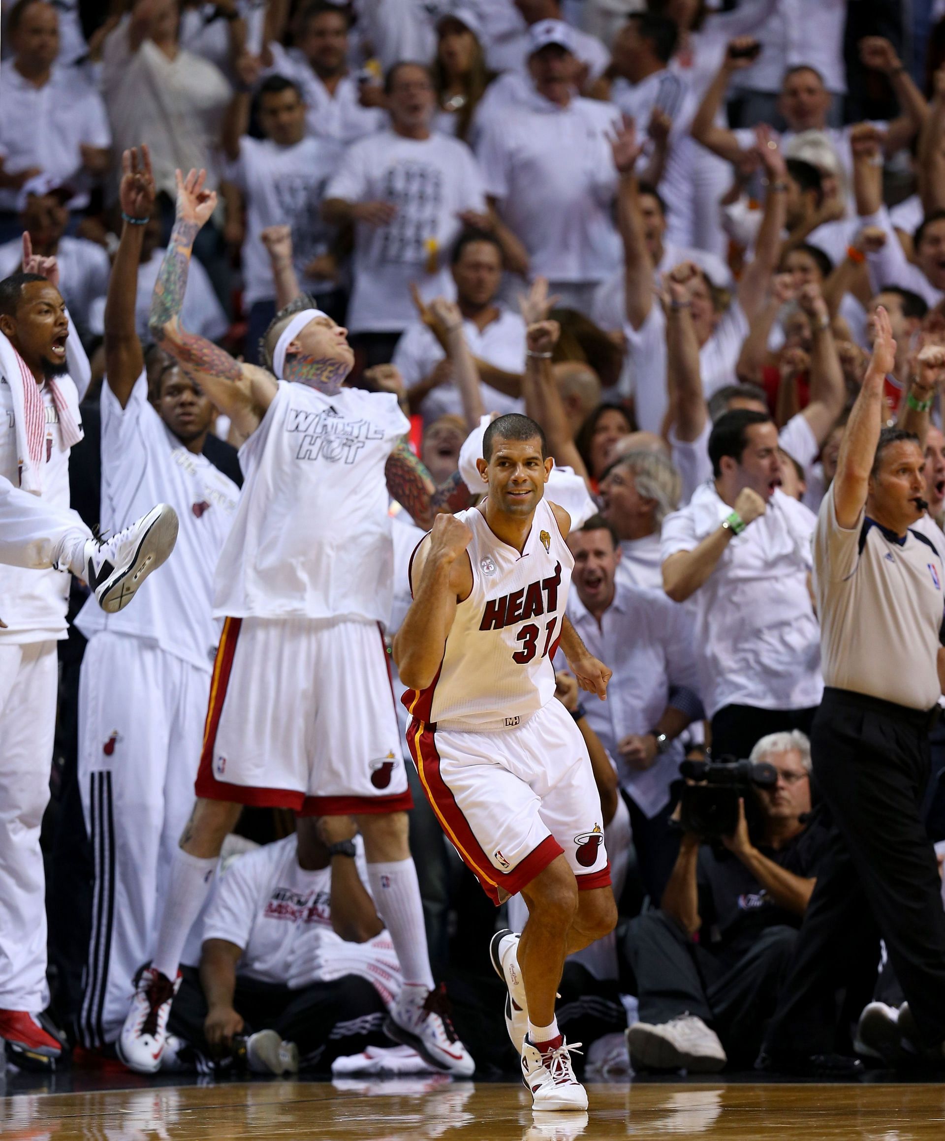 Shane Battier hit big 3-pointers for the Miami Heat title teams 