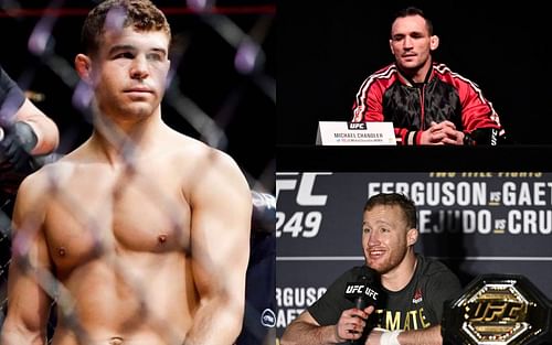 Al Iaquinta (left) talks about Justin Gaethje (bottom right) vs. Michael Chandler (top right) [Left image courtesy: @aliaquinta on Instagram]