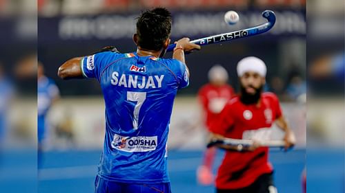 Sanjay at the Junior Men's World Cup in Bhubaneswar (Picture Courtesy: Hockey India)