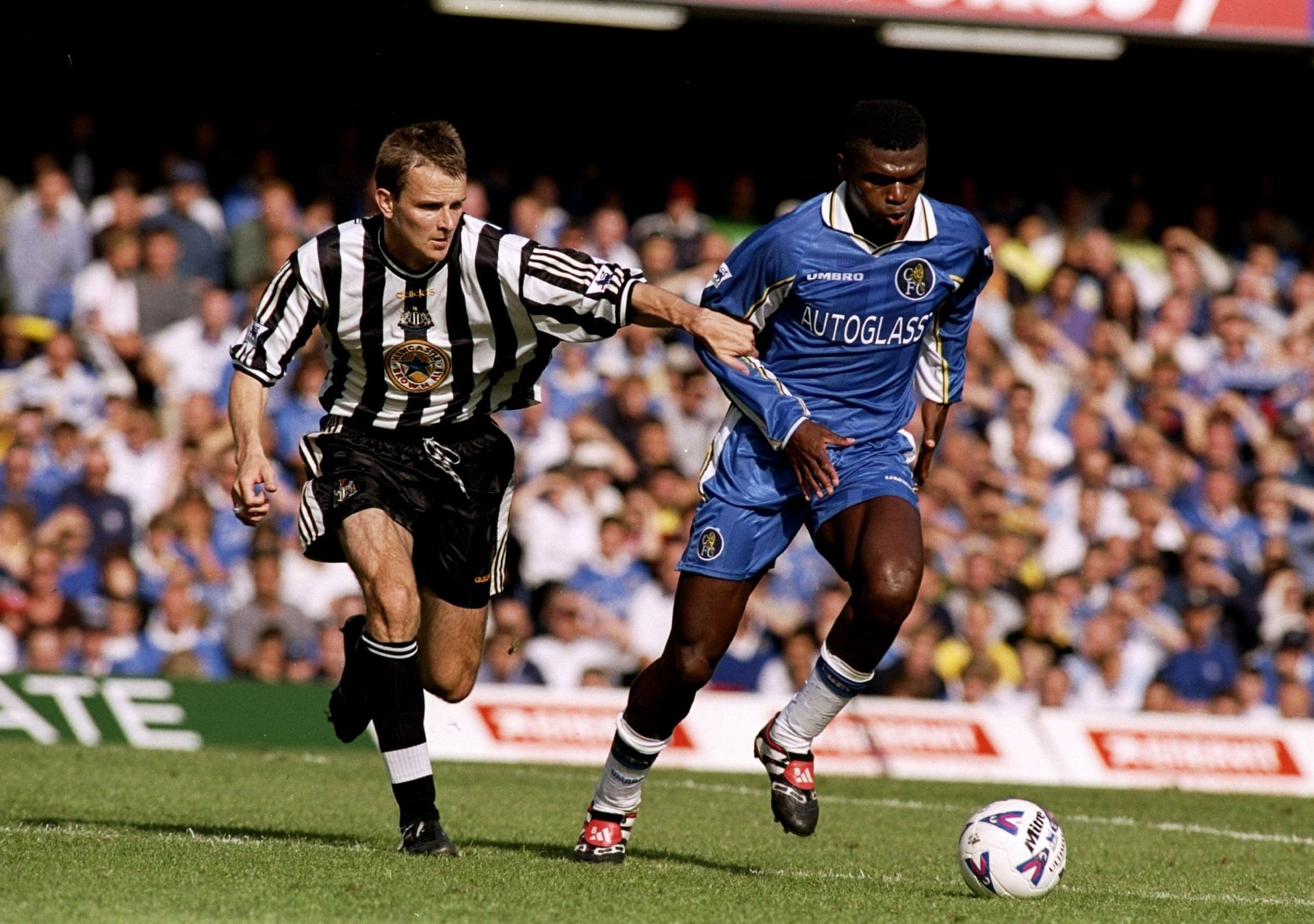 Marcel Desailly in action of Chelsea