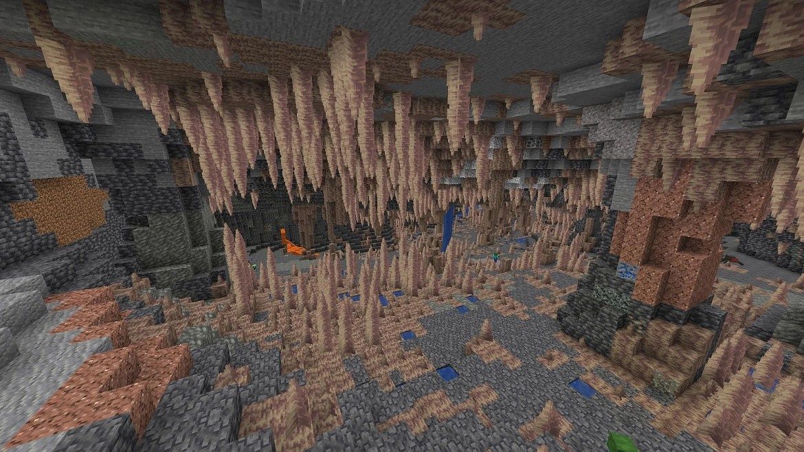 Dripstone Caves in Minecraft 1.18 update (Image via Minecraft)