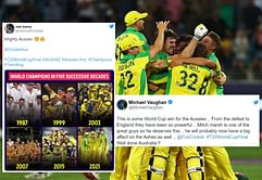 "Mighty Aussies" - Twitter erupts as Australia wins their maiden T20 World Cup by thumping New Zealand in the final