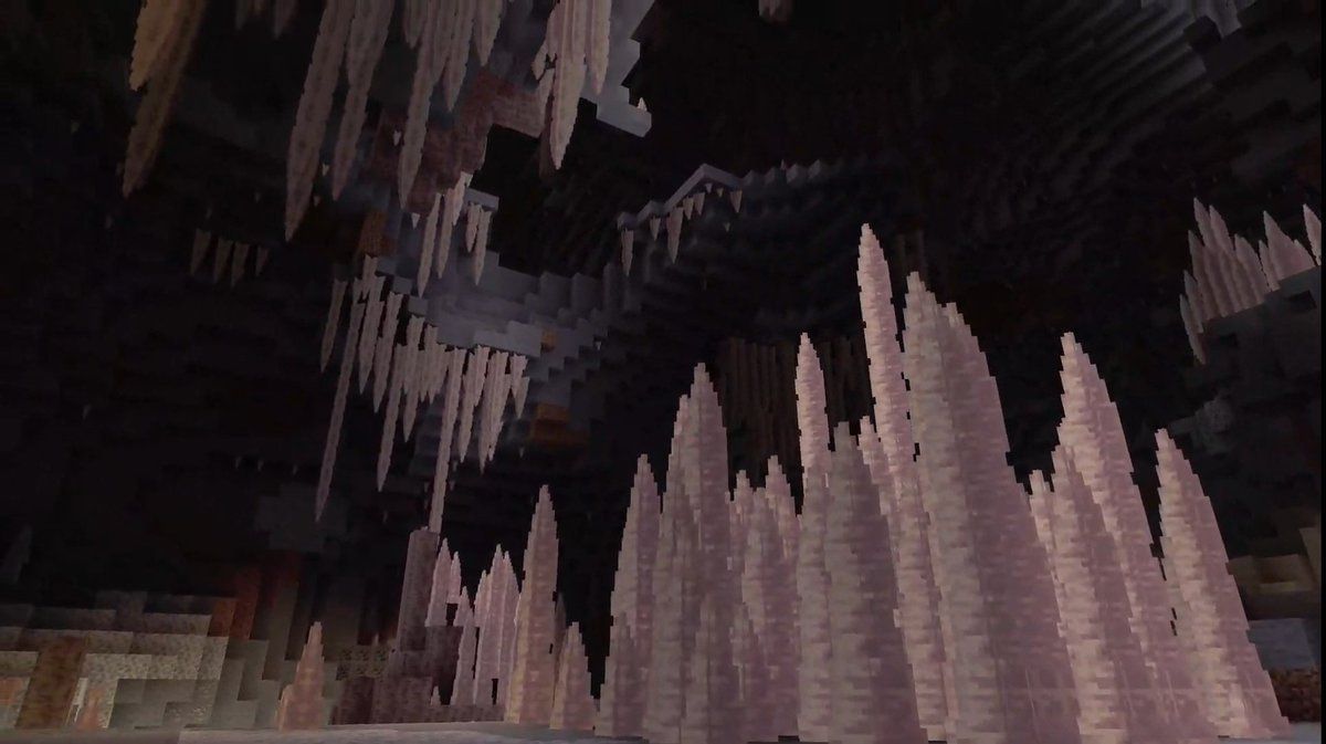 Dripstone caves in Minecraft (Image via Reddit)