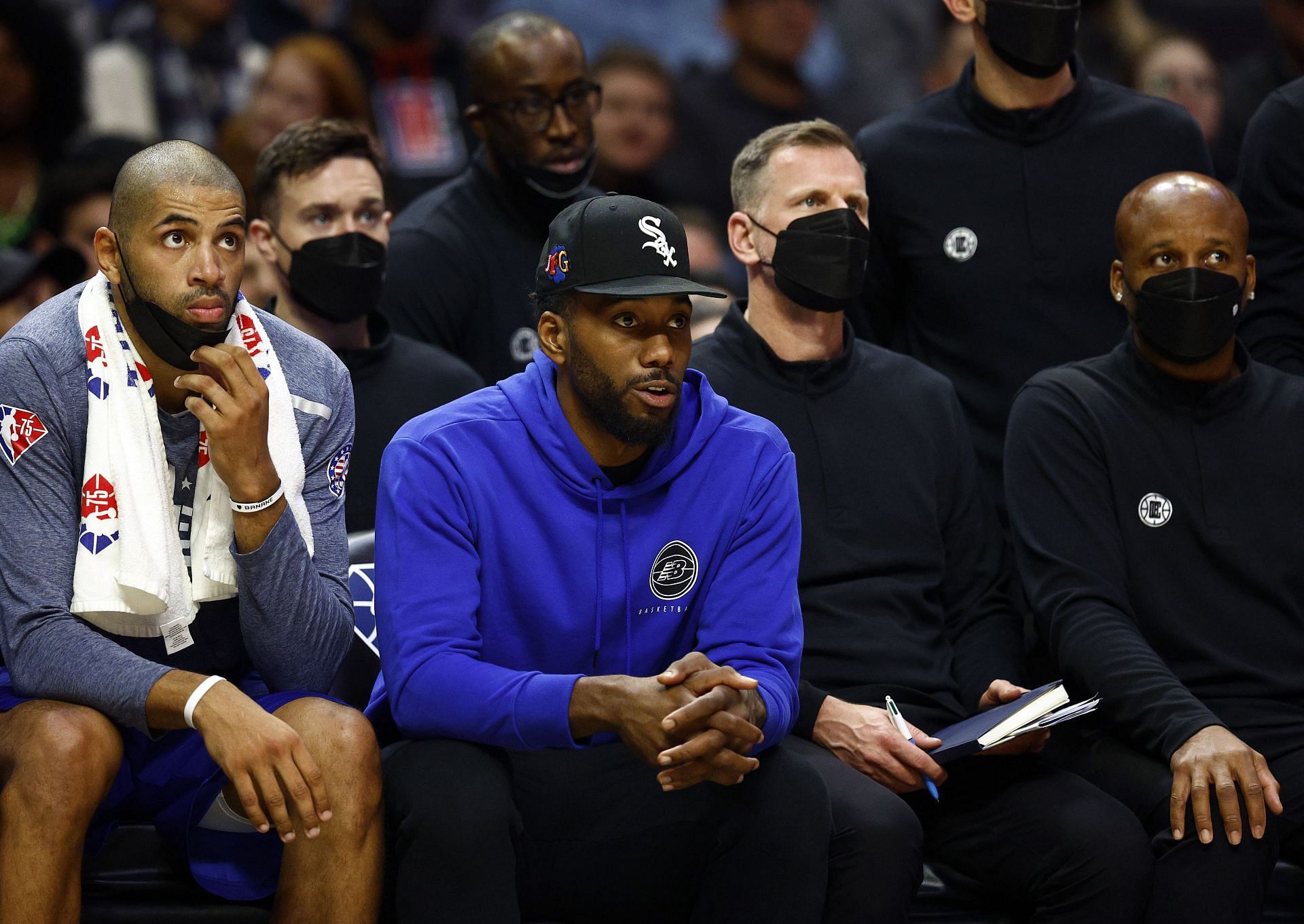 Kawhi Leonard and Nicolas Batum (right) of the LA Clippers