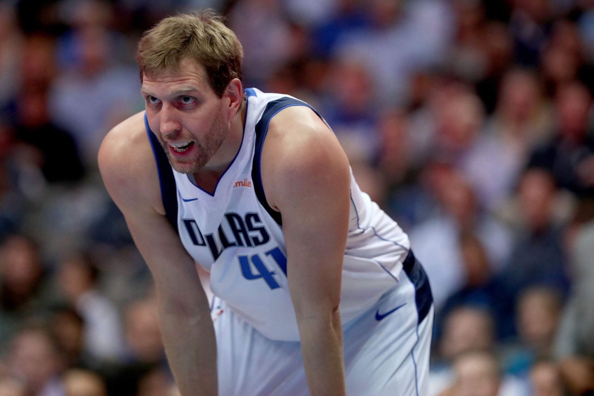 Dirk Nowitzki in action during a game