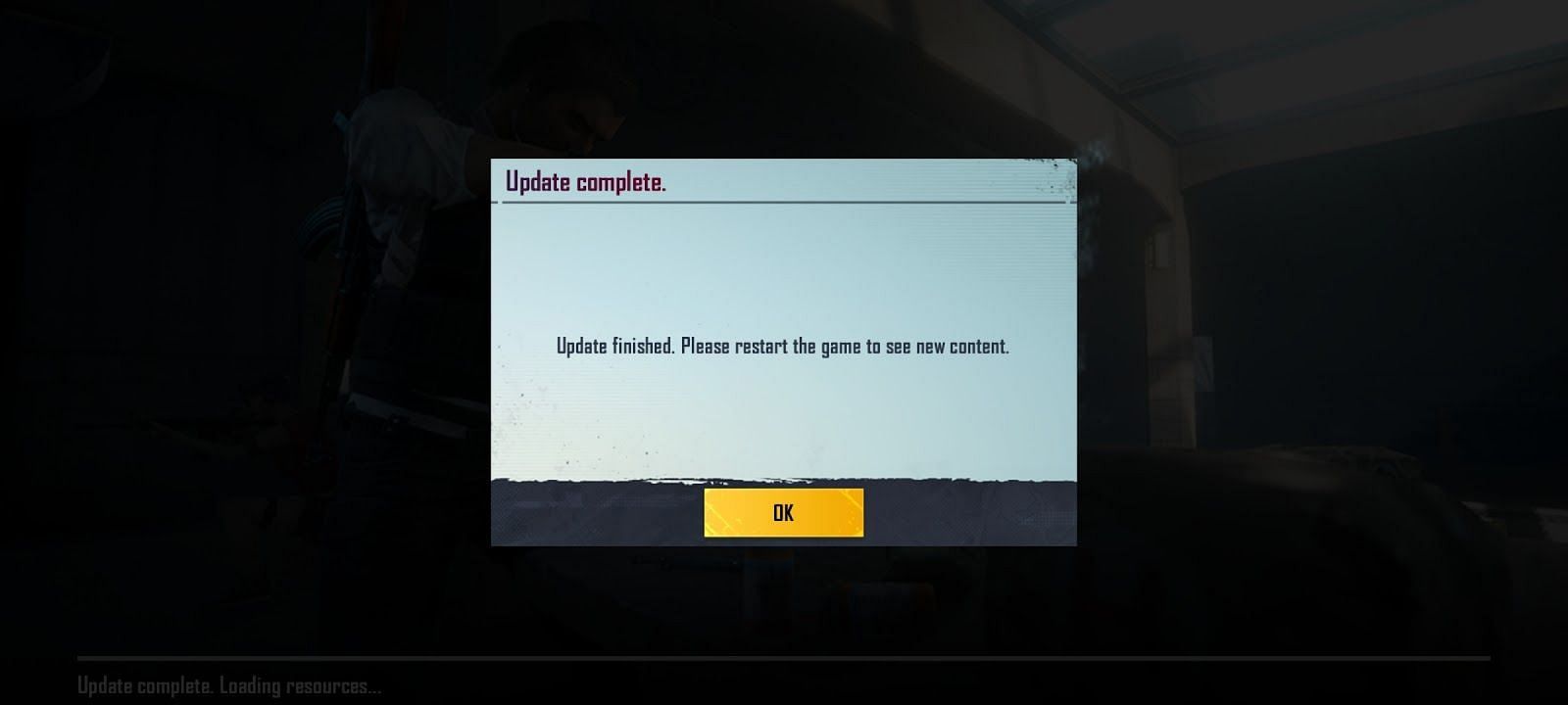 Restart the game to see the new content of the game (Image via PUBG Mobile)