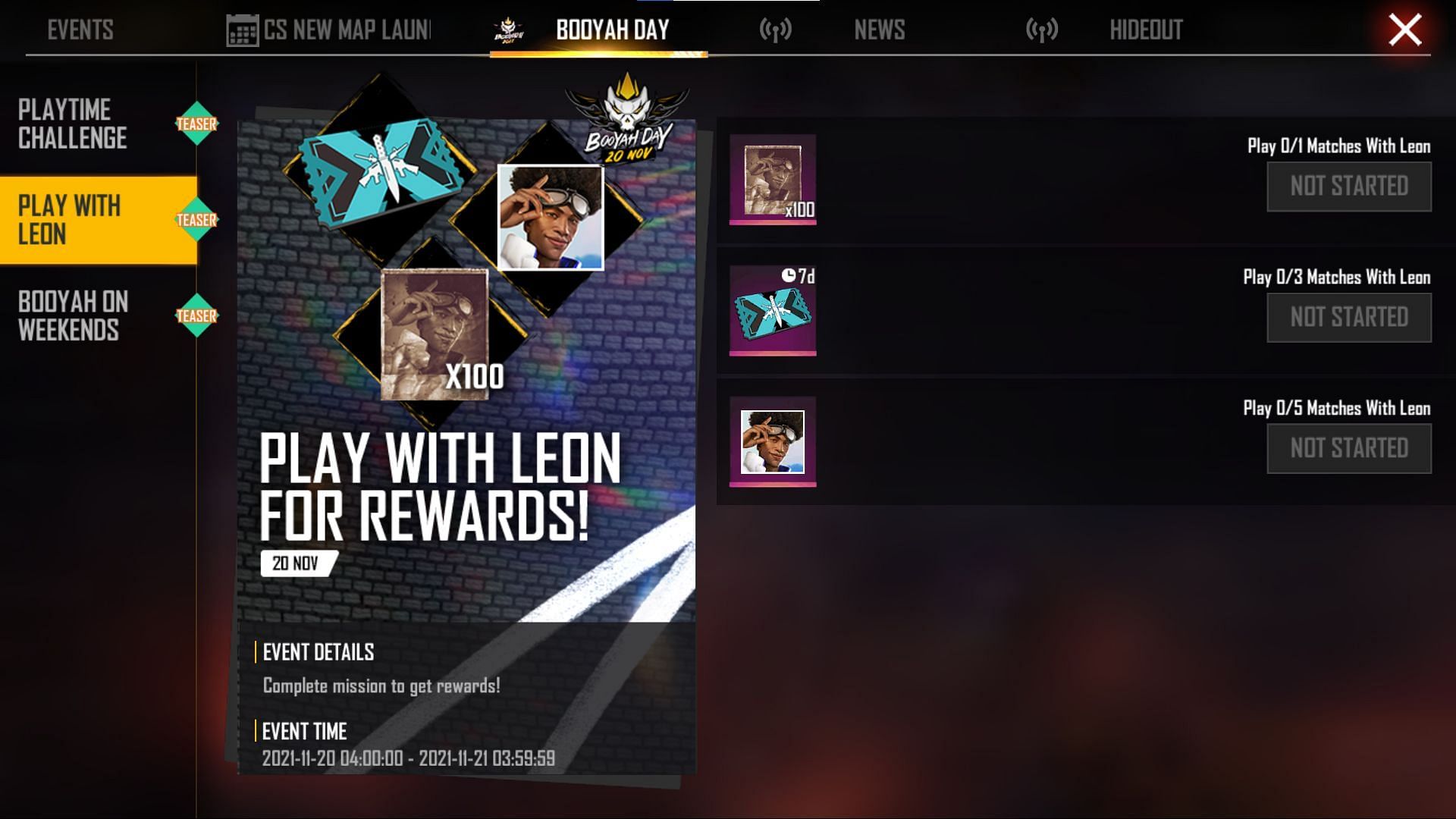 Play with Leon (Image via Free Fire)