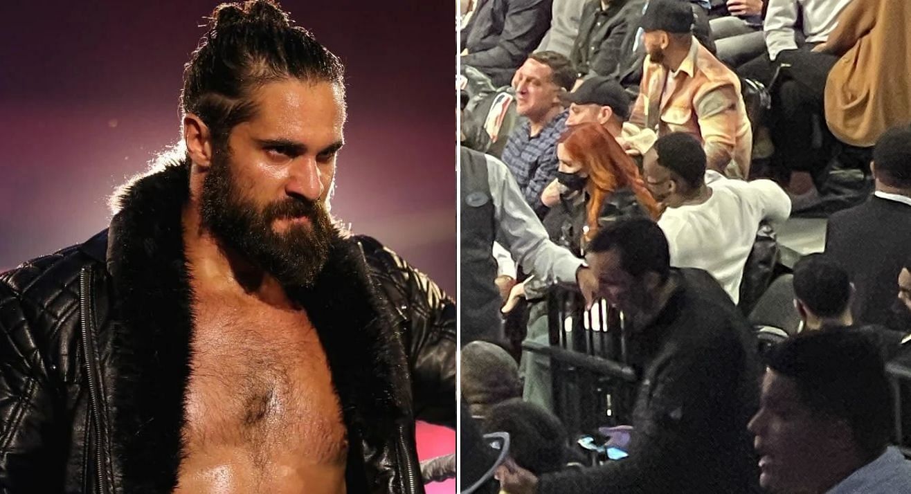 Seth Rollins; Becky Lynch and Big E at the Barclays Center