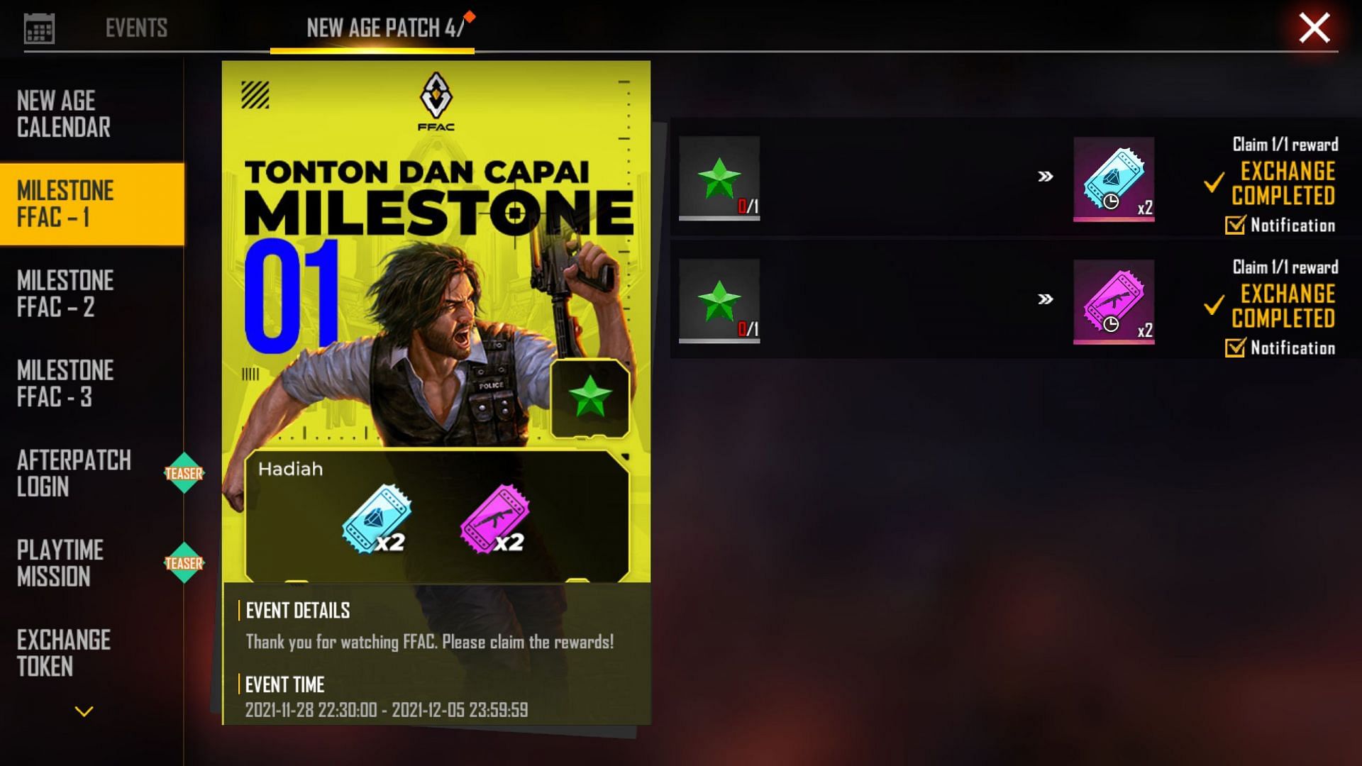 Free Fire Reward Redemption, Software