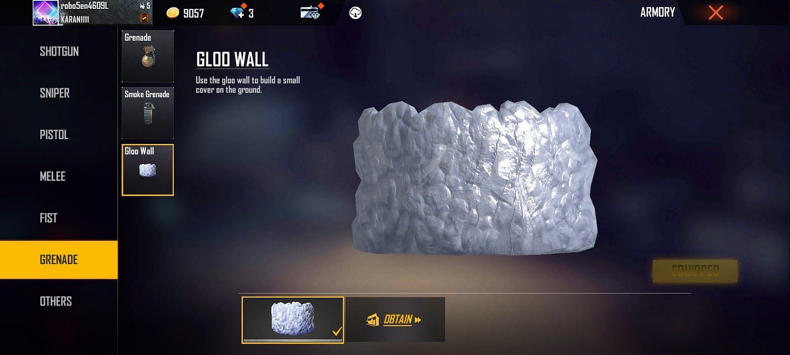 A gloo wall (Image via Free Fire)