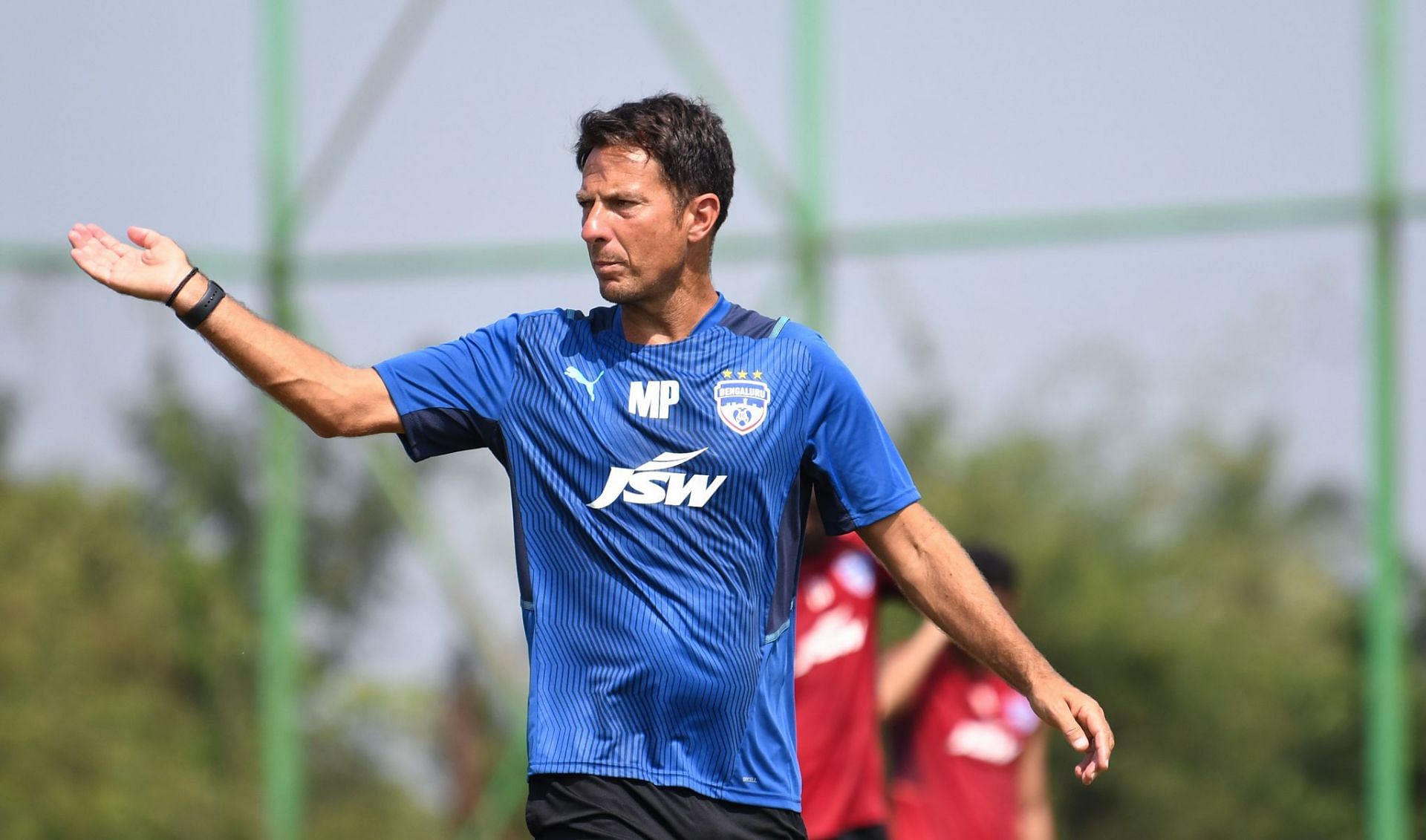 Bengaluru FC coach Marco Pezzaiuoli during a training session ahead of the ISL 2021-22 season.