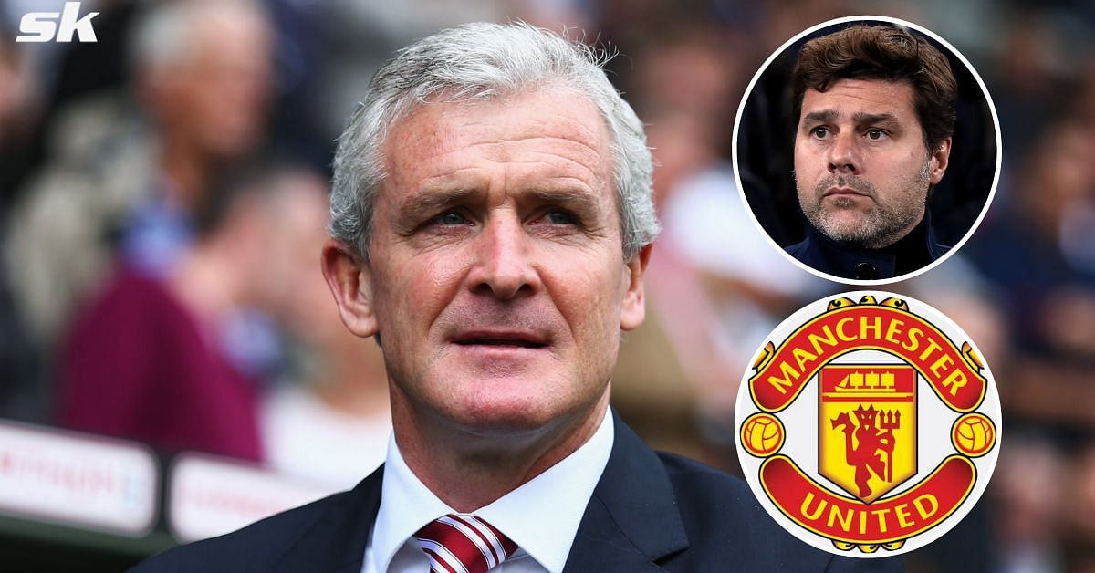 Mark Hughes believes Manchester United should get Pochettino (inset).