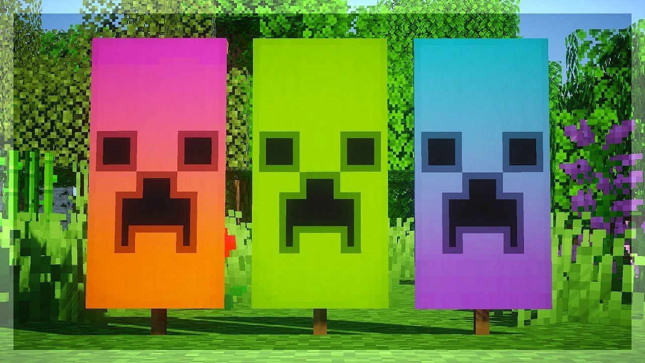 Minecraft banners can be designed and colored. (Image via Minecraft)