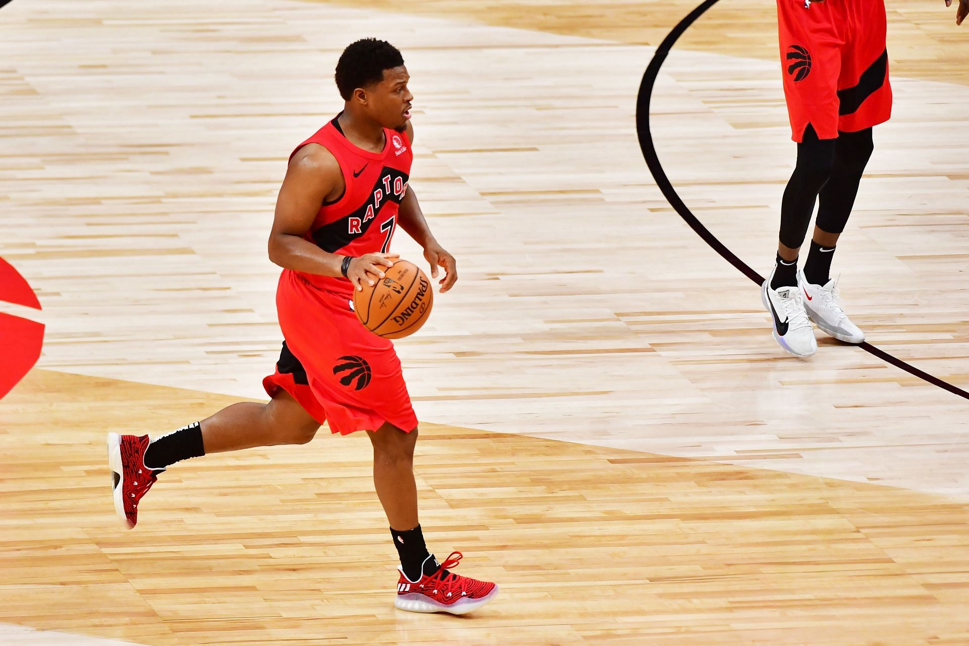 Kyle Lowry in action during the New York Knicks vs Toronto Raptors game