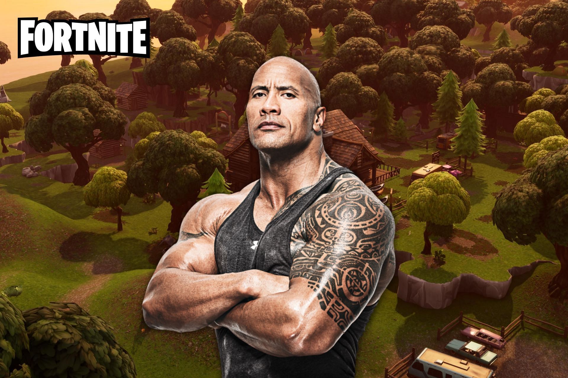The Rock might be the next big icon pack character in Fortnite Season 8 (Image via Sportskeeda)