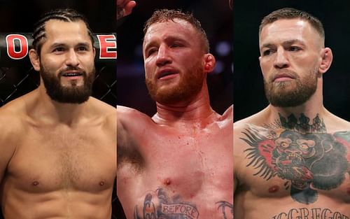 Jorge Masvidal (left), Justin Gaethje (center), Conor McGregor (left)