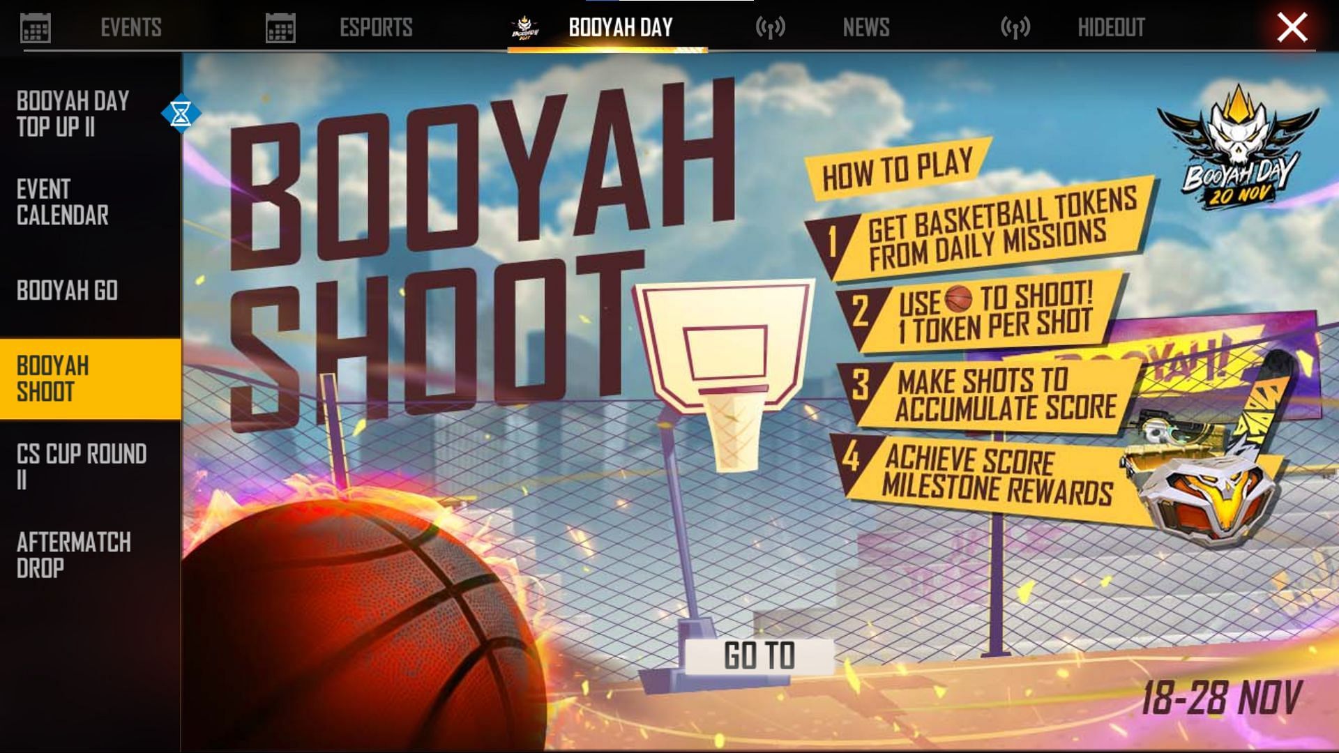 Booyah Shot will be available for two more days (Image via Free Fire)