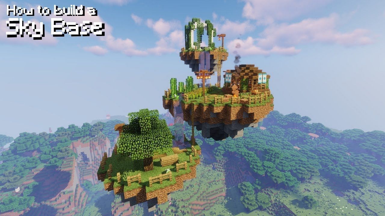 A three-storey sky base (Image via Minecraft)