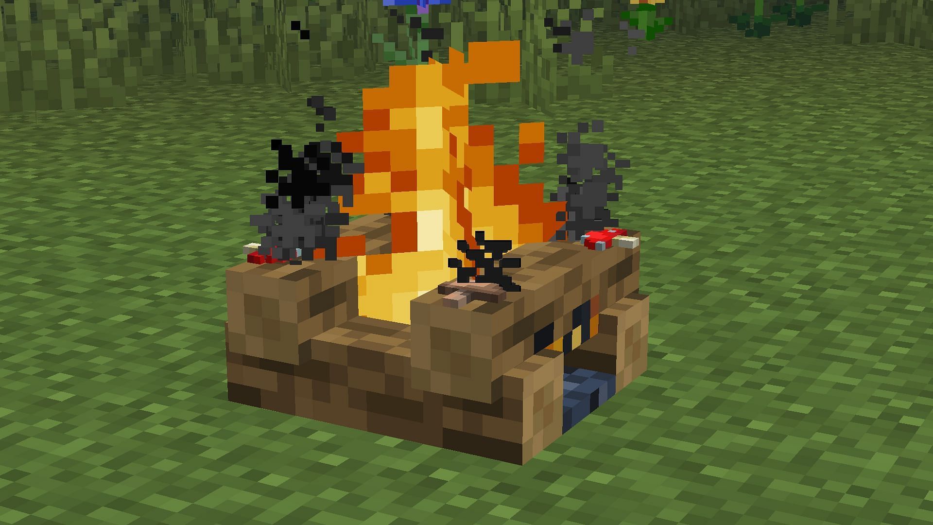 Campfire cooking food (Image via u/oscarthatnameistaken on Reddit)