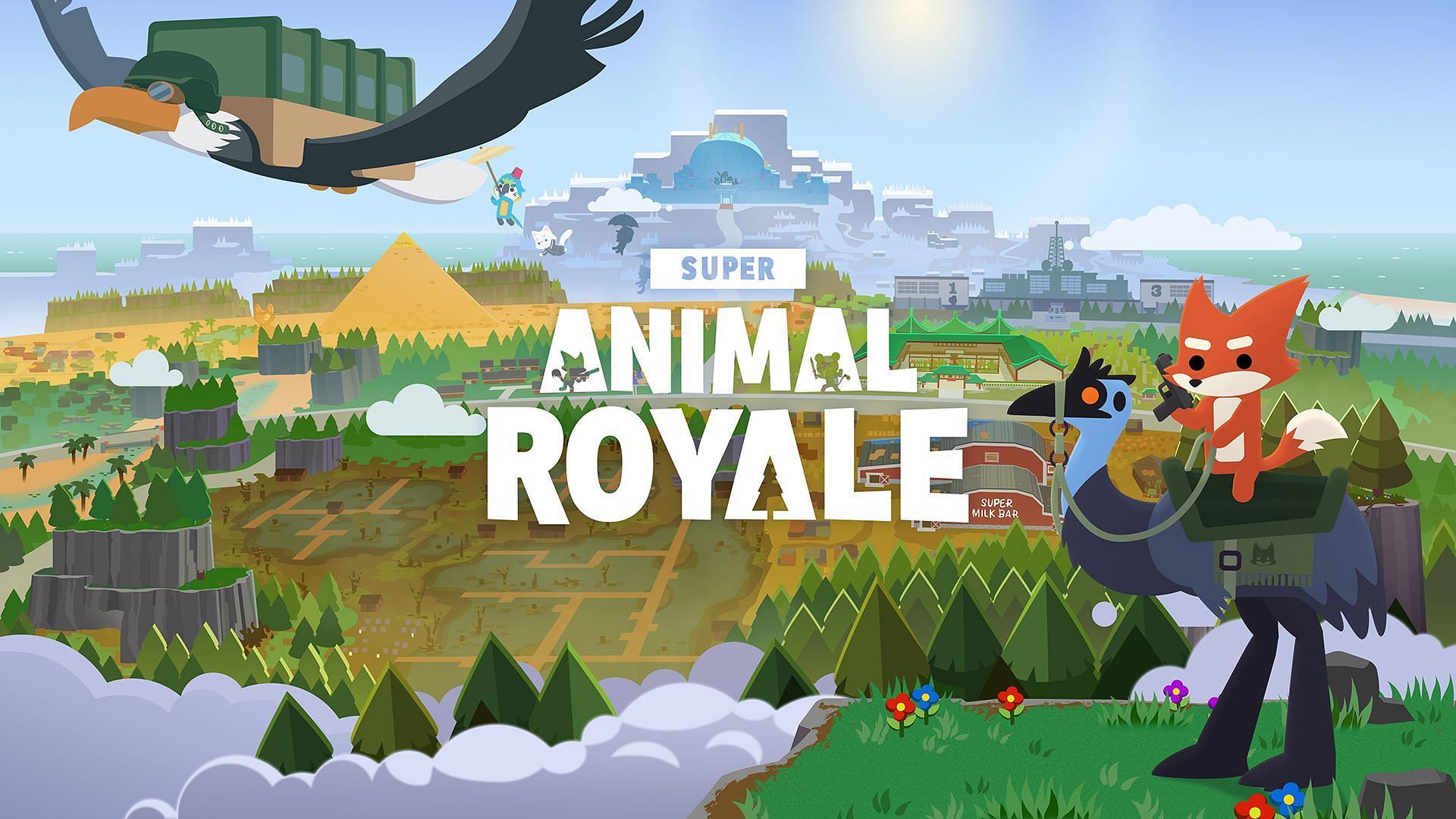 Super Animal Royale is a great free 2D battle royale game (Image via Modus Game)