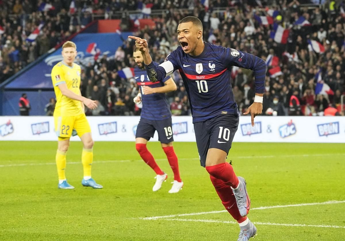 Mbappe bagged his first hat-trick for France against Kazakhstan