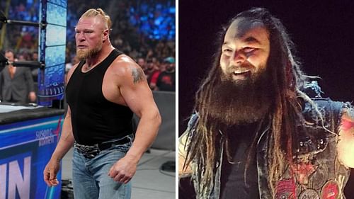 Brock Lesnar (left); Bray Wyatt (right)