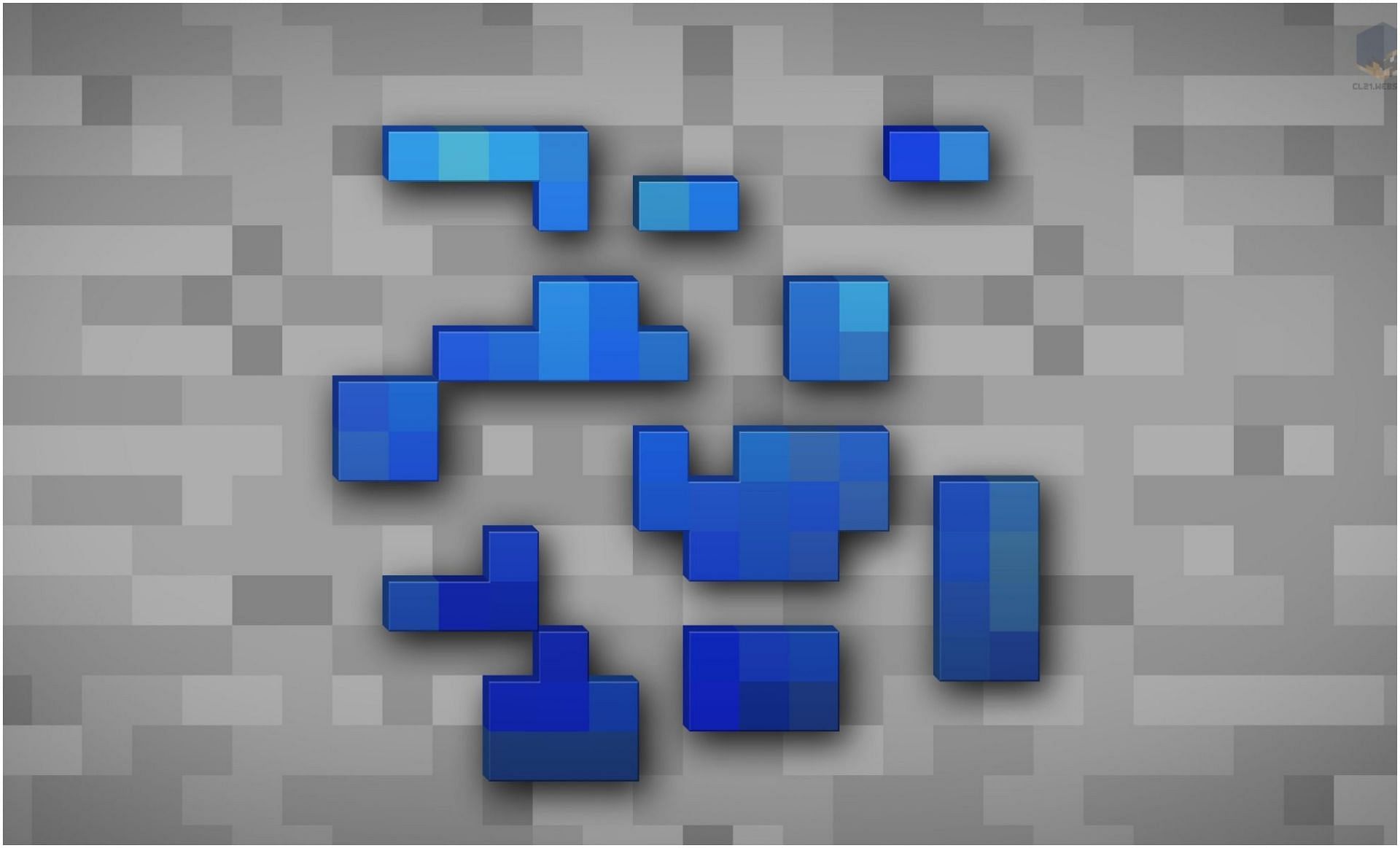 Lapis Lazuli ore in Minecraft (Image via WallpaperSafari/Minecraft)