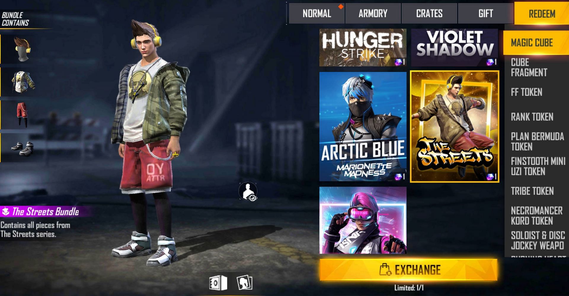 The Streets Bundle is also known as Breakdancer (Image via Free Fire)