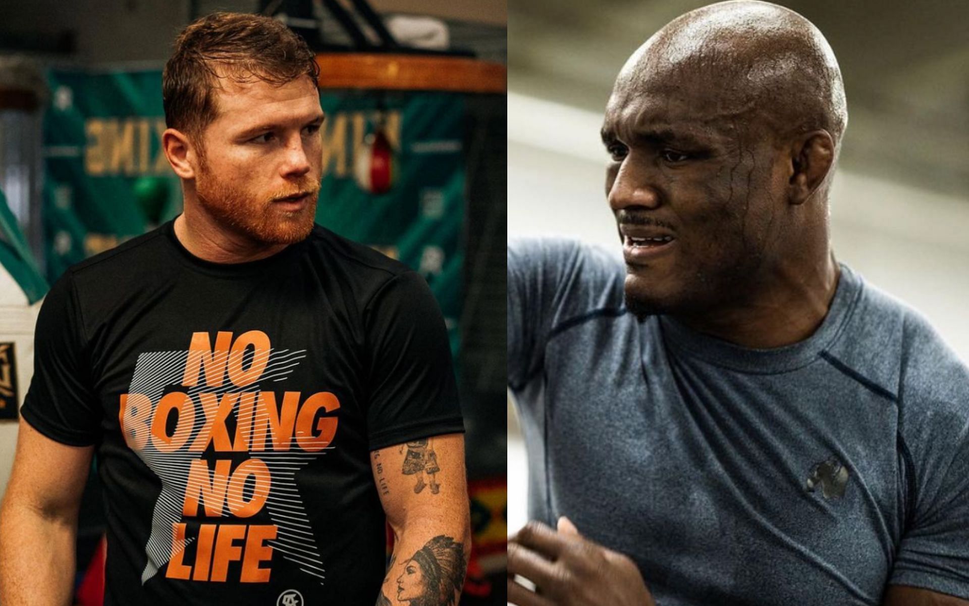 Canelo Alvarez (left), Kamaru Usman (right) [Credits: @canelo, @usman84kg via Instagram]