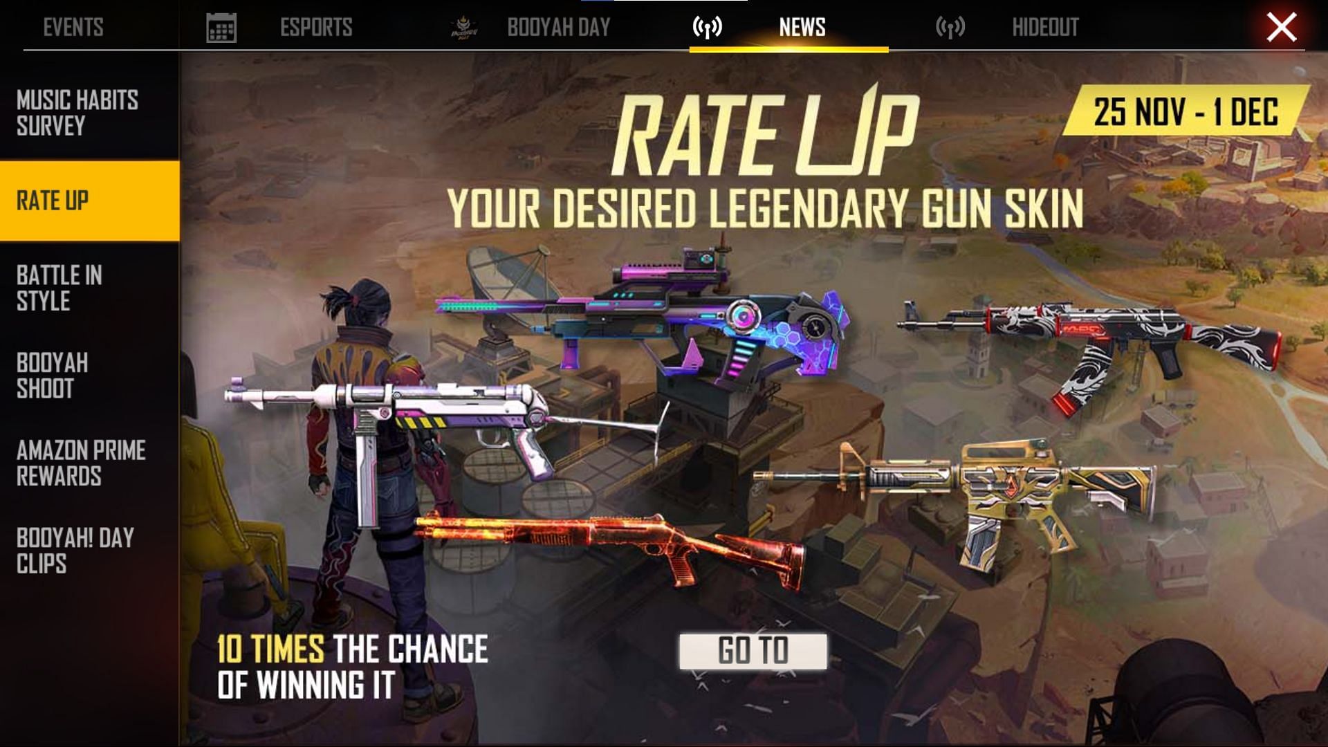 Rate Up event in Free Fire (Image via Free Fire)