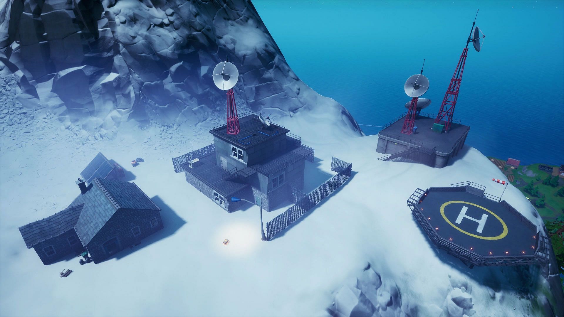 The Weather Station is already covered in snow, making it perfect for winter. (Image via Epic Games)