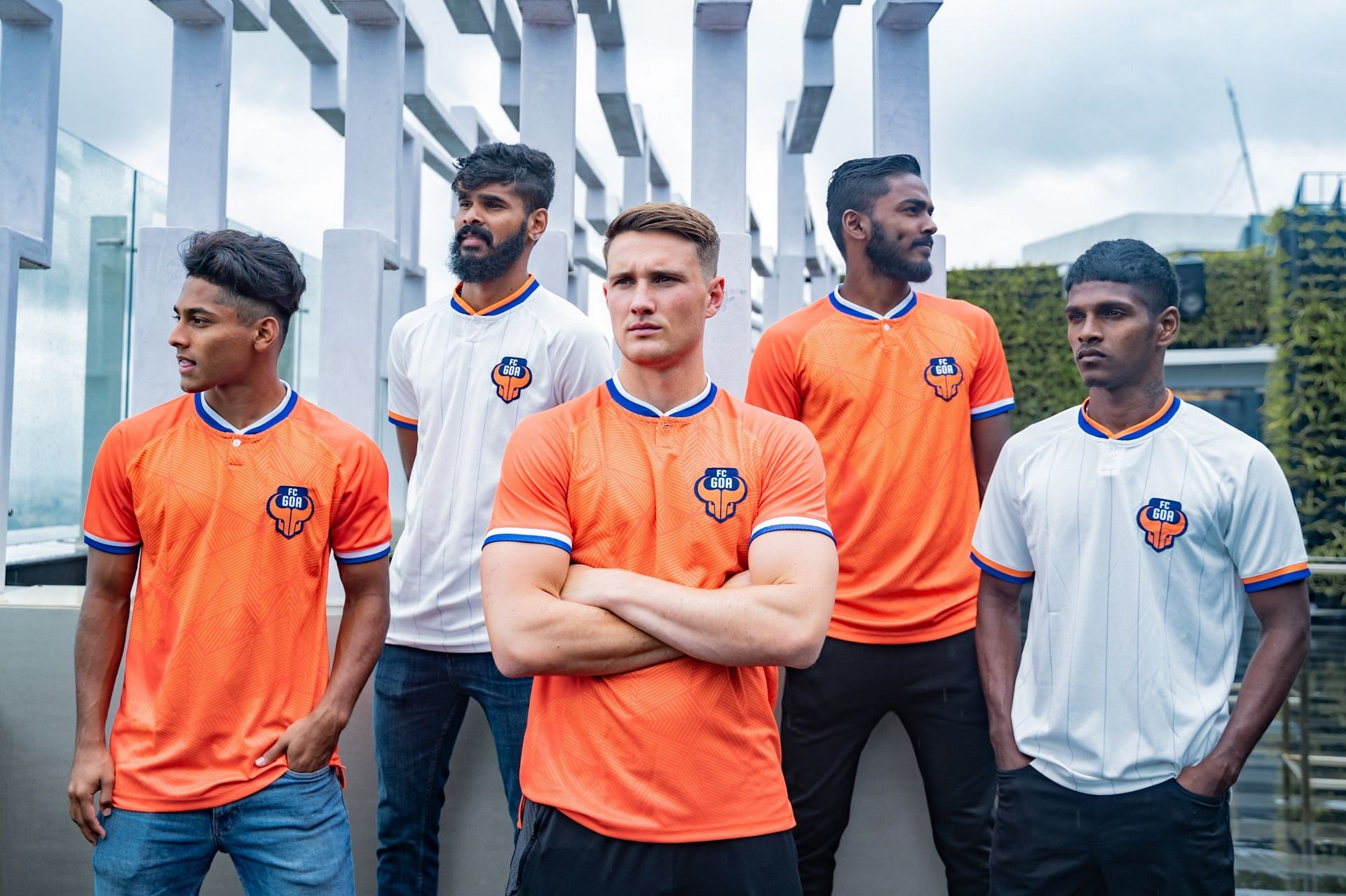 FC Goa players in the 2021-22 season kits. (Image: FC Goa)