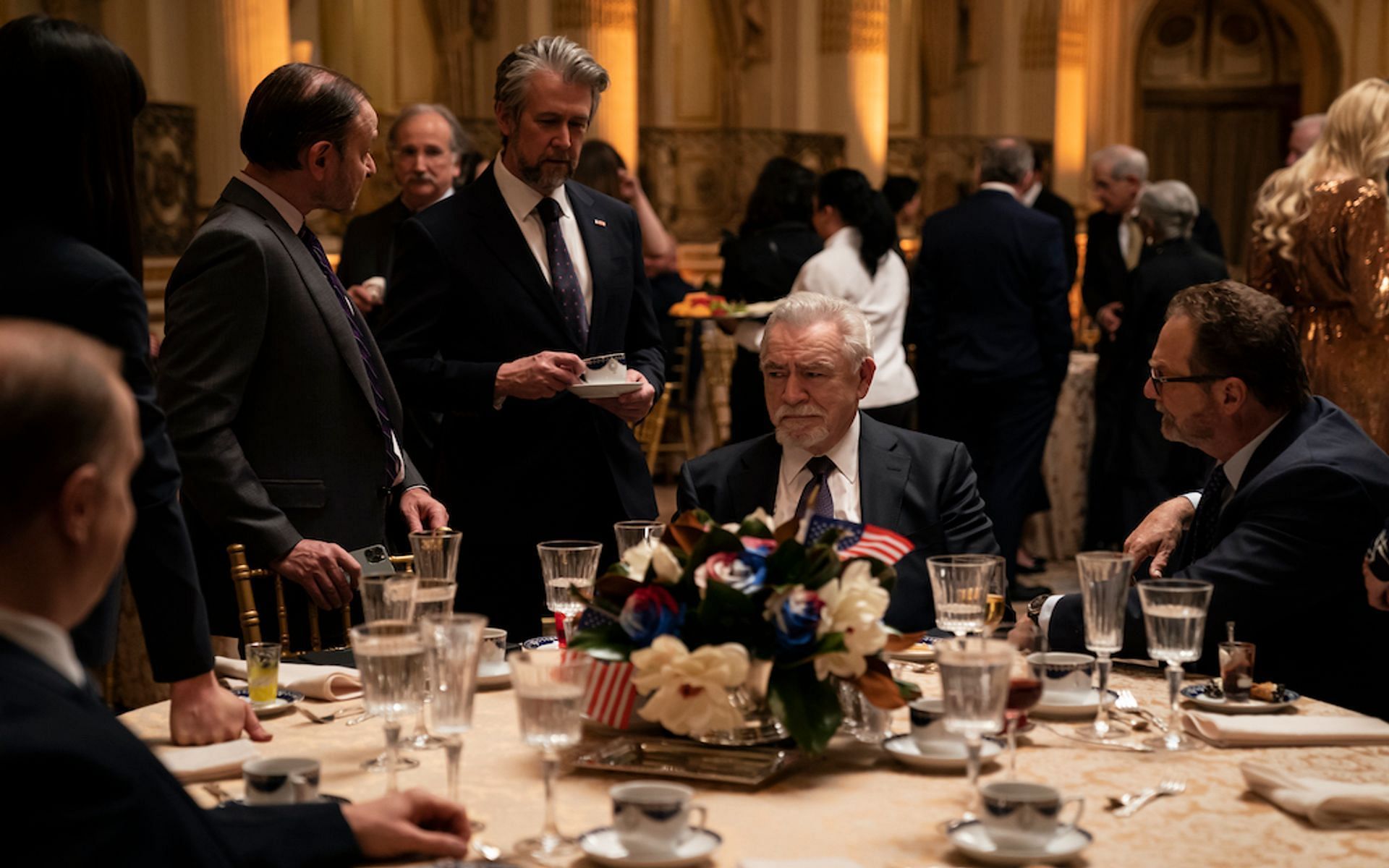 Still from HBO Max&#039;s Succession Season 3 Episode 6 - the Future Freedom Summit (Image via HBO Max)