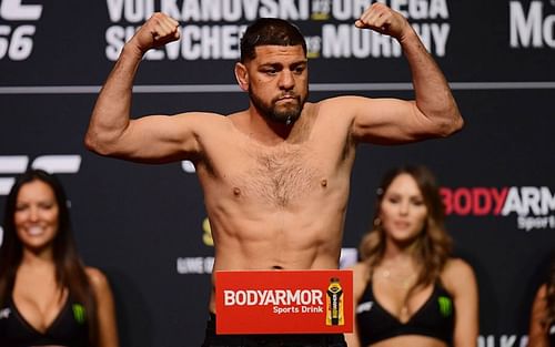 Nick Diaz didn't appear to be in his best shape at UFC 266's weigh-ins