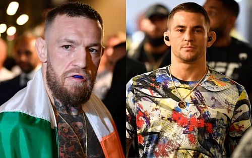 Conor McGregor (left); Dustin Poirier (right)