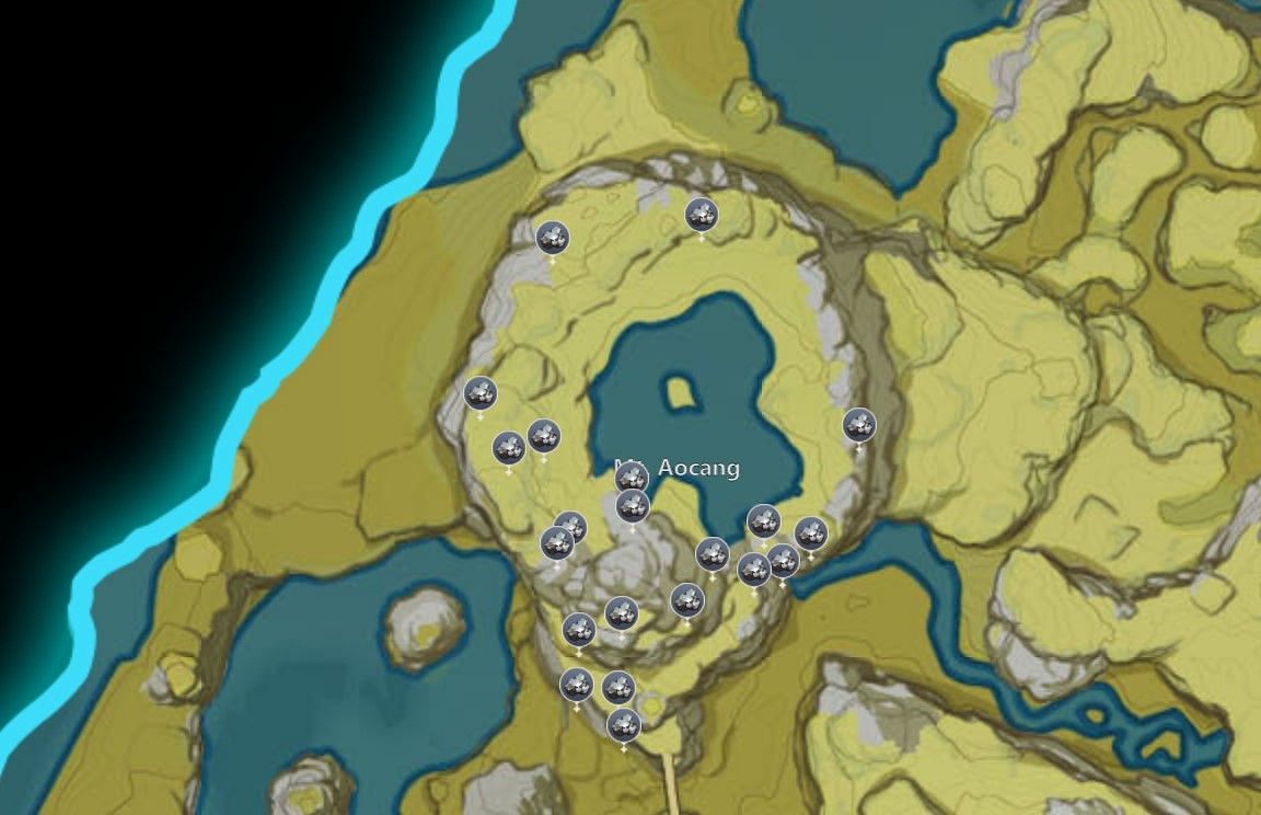 All White Iron Chunk locations in Genshin Impact