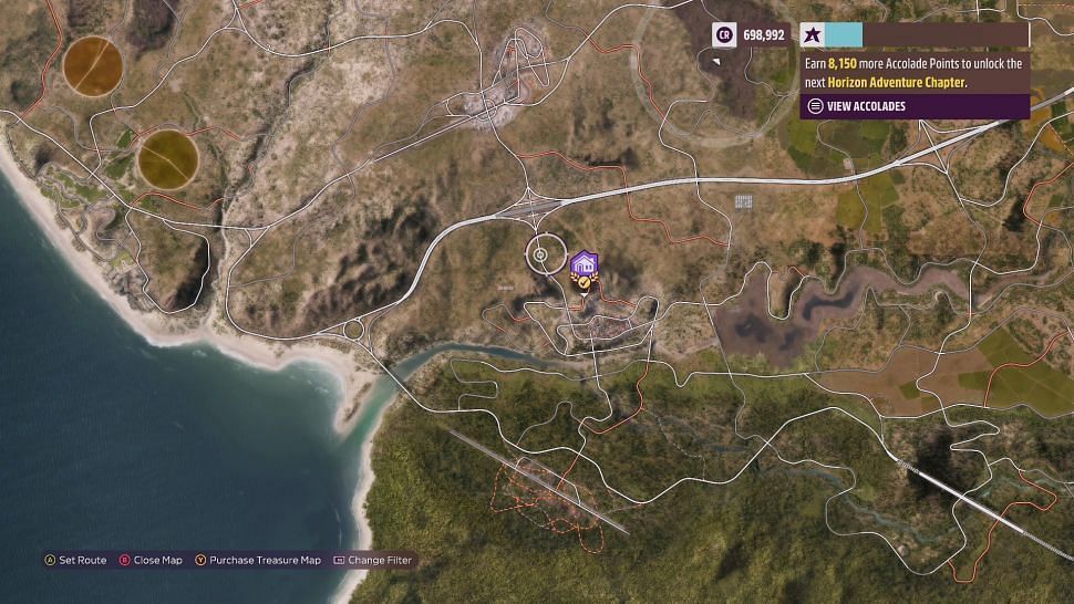 Location of Casa Bella (Image via Forza Horizon 5)