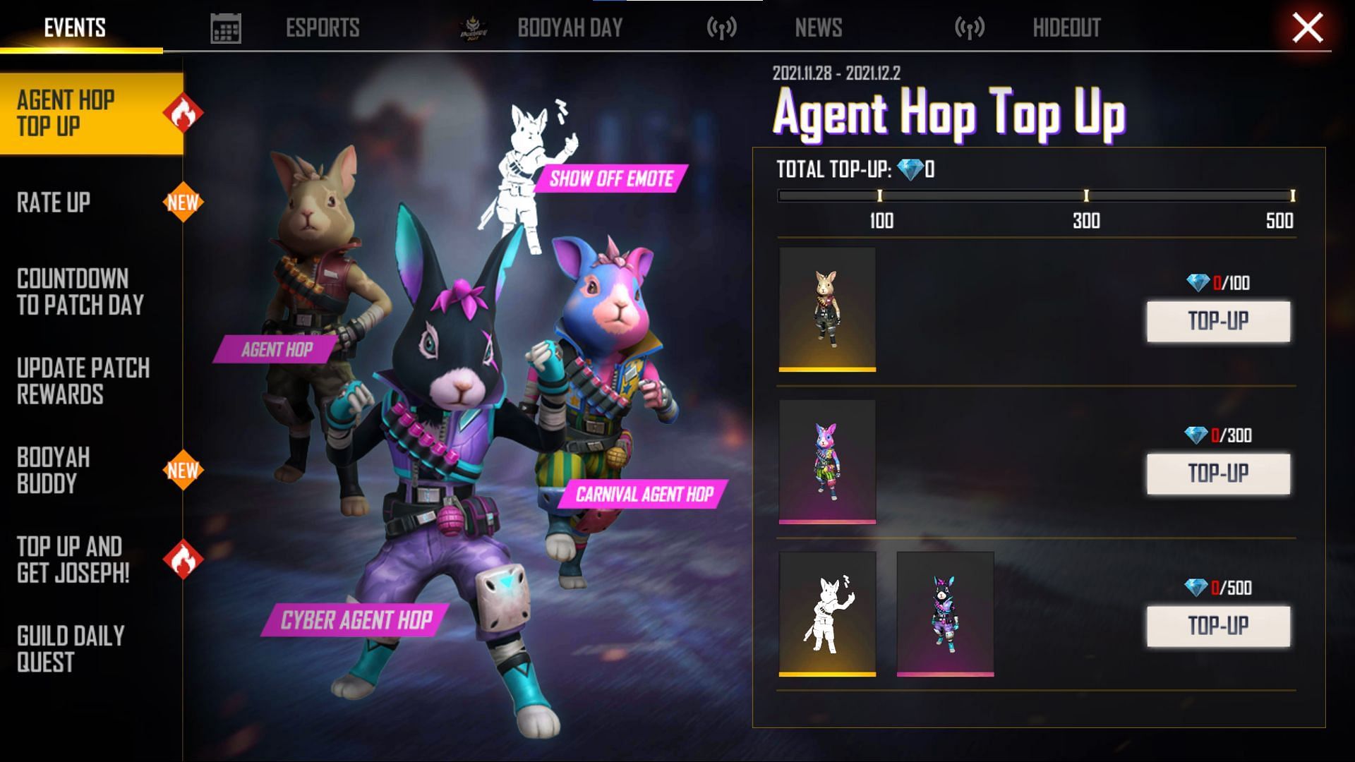 Users can top up to get the rewards (Image via Free Fire)