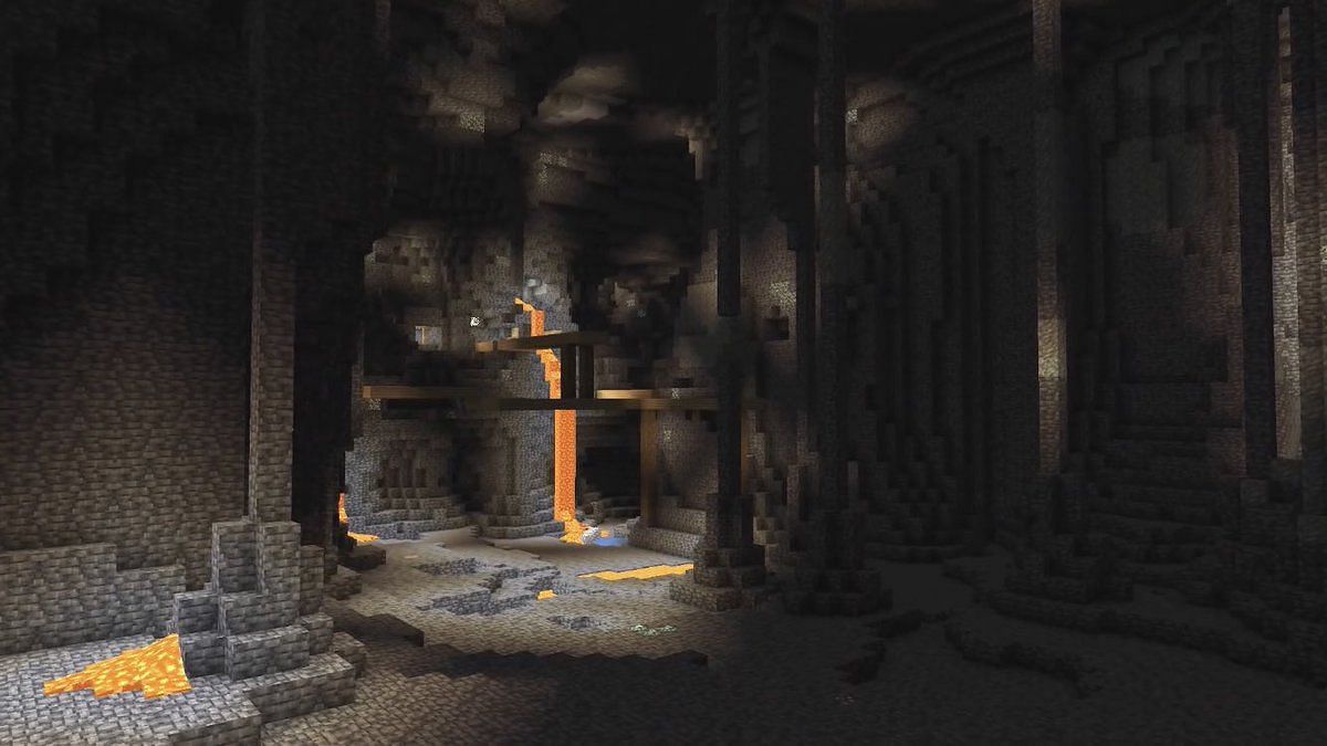 Minecraft caves in the new update (Image via Twitter)